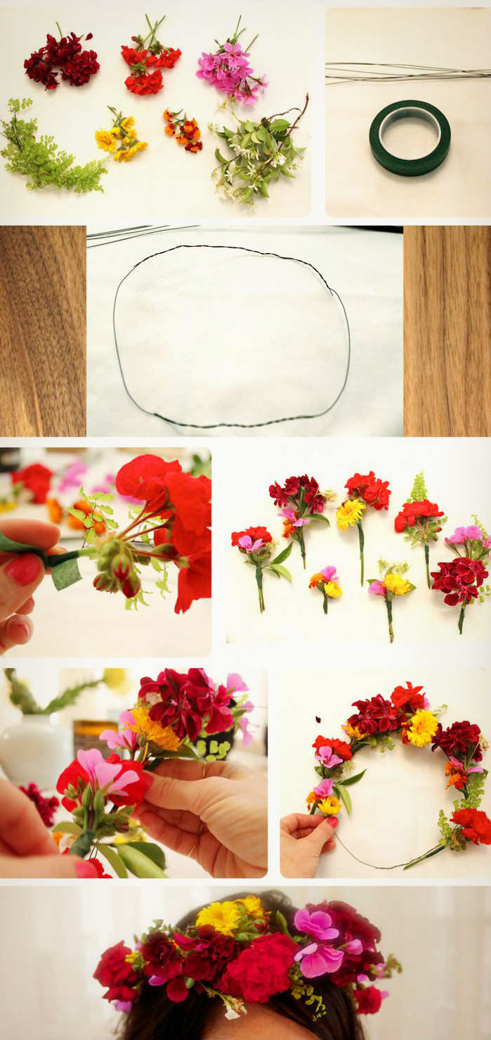 how to - coroa de flores